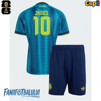 Columbia James Rodriguez #10 Echipament de Fotbal Replică Mondial 2026 Copii Deplasare (+ Șorturi)
